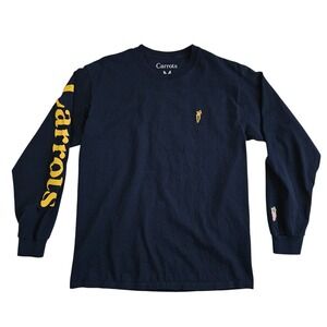 Carrots by‎ Anwar (Men's Medium) Long Sleeve T-Shirt Graphic Tee Navy Blue